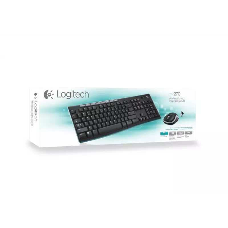 LOGITECH belaidis stalinis komplektas Mk270 - Qwertzu vokiečių k.