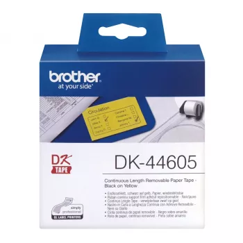 Brother DK-44605 spausdintuvo etiketė geltona