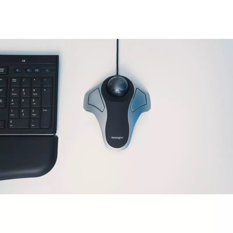 Kensington Orbit Optical Trackball, abiem rankoms tinkama, optinis, USB Type-A, sidabrinis