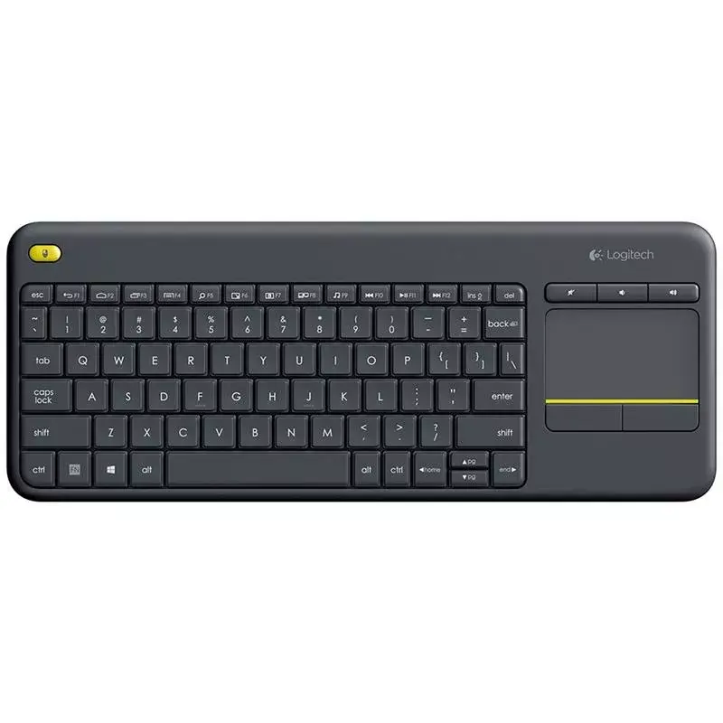 LOGITECH Wireless Touch Keyboard K400 Plus - Juoda - Qwerty Dutch