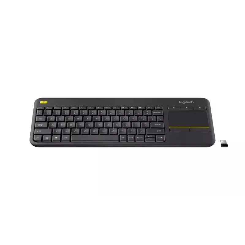 LOGITECH Wireless Touch Keyboard K400 Plus - Juoda - Qwerty Dutch