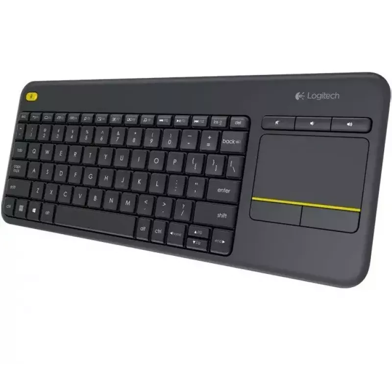 LOGITECH Wireless Touch Keyboard K400 Plus - Juoda - Qwerty Dutch