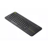 LOGITECH Wireless Touch Keyboard K400 Plus - Juoda - Qwerty Dutch