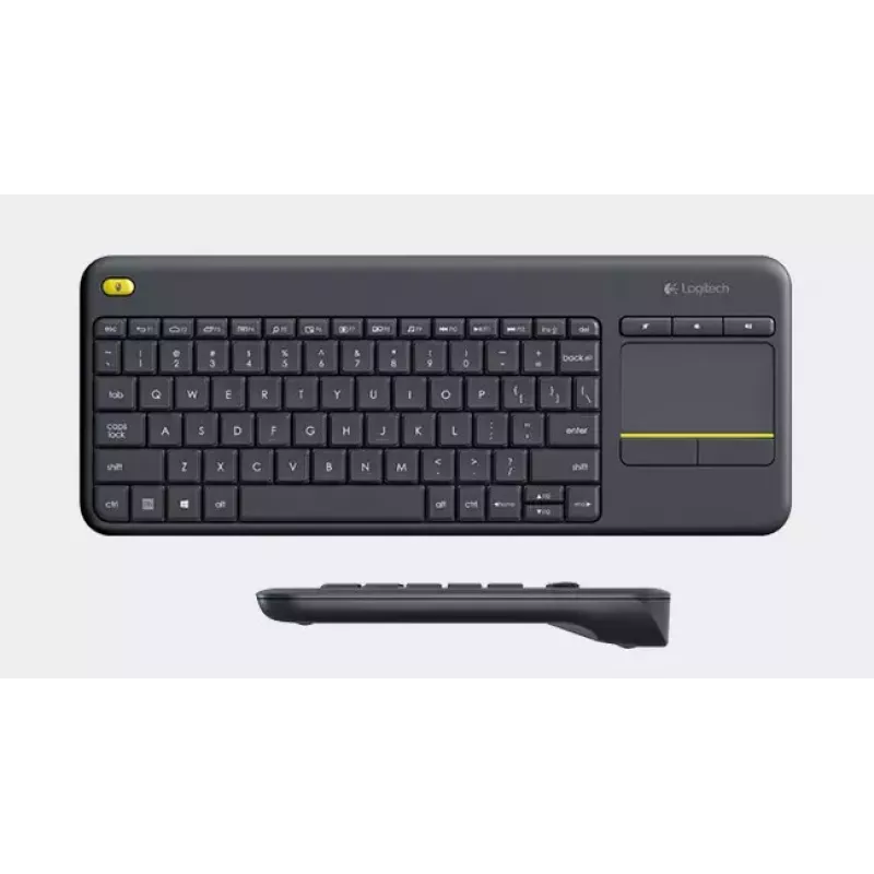 LOGITECH Wireless Touch Keyboard K400 Plus - Juoda - Qwerty Dutch
