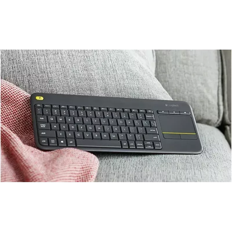 LOGITECH Wireless Touch Keyboard K400 Plus - Juoda - Qwerty Dutch