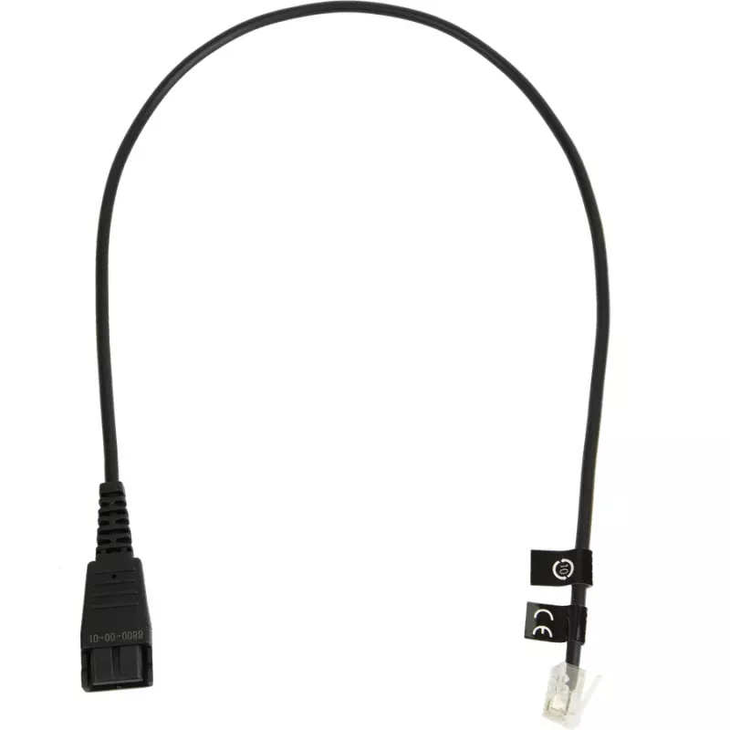 Telefono laidas Jabra 8800-00-01 QD RJ10 0,5 m Juodas