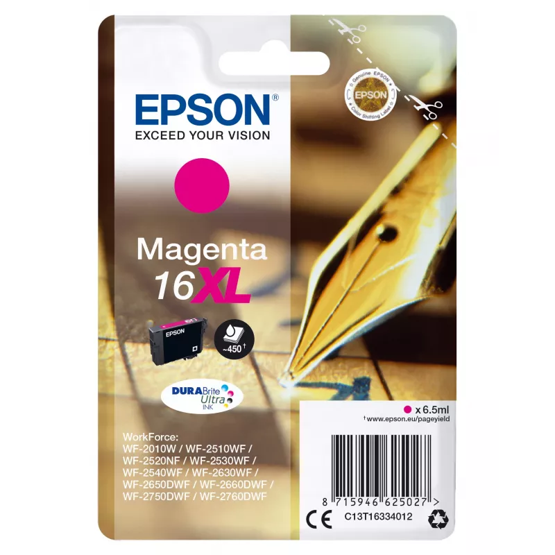 Epson Pen and crossword vienkartinė purpurinė 16XL DURABrite Ultra rašalo kasetė