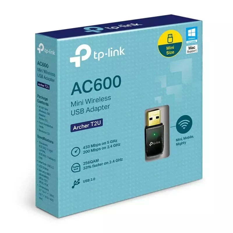 TP-Link AC600 belaidis dviejų dažnių USB Wi-Fi adapteris