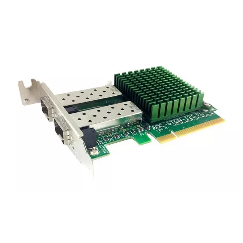 SUPERMICRO Dviejų prievadų 10 Gigabit Ethernet valdiklis 2x Sfp+/ Low Profile/ PCI-e V(2.0) (aoc-stgn-i2s)