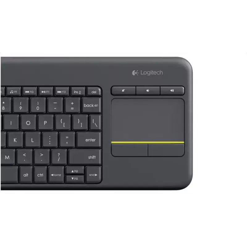 LOGITECH belaidė jutiklinė klaviatūra K400 Plus – juoda – QWERTZ vokiška
