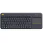 LOGITECH belaidė jutiklinė klaviatūra K400 Plus – juoda – QWERTZ vokiška