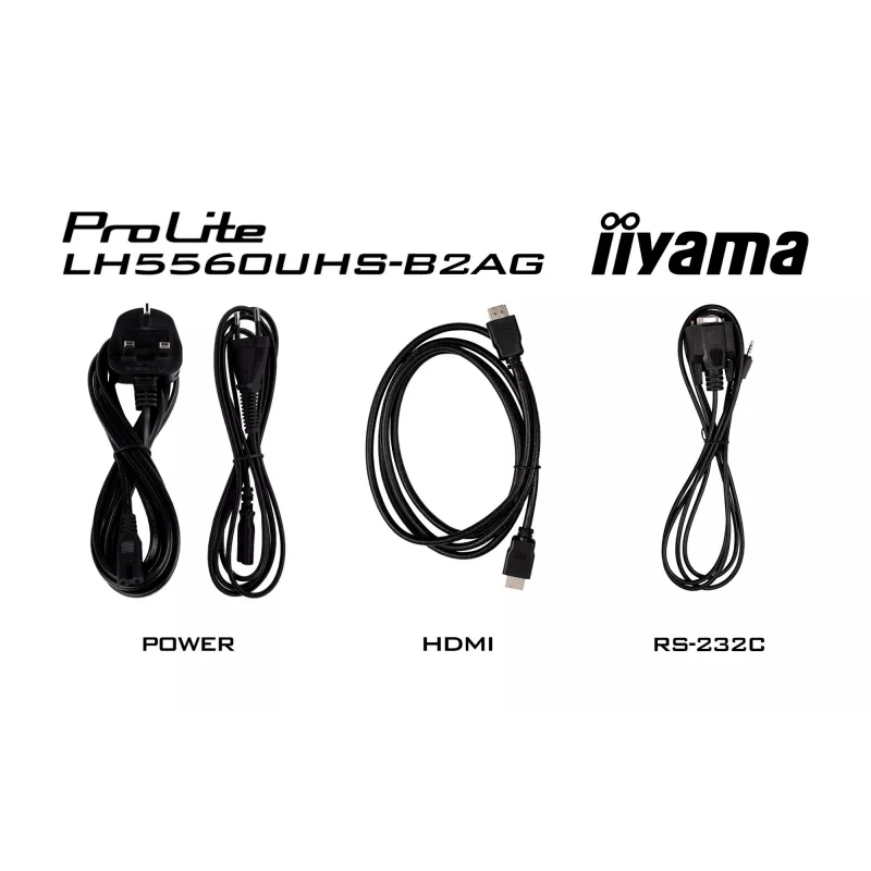 iiyama LH5560UHS-B2AG Skelbimų ekranas Skaitmeninis A-board 138,7 cm (54,6 colio) LED Wi-Fi 500 cd/m² 4K Ultra HD Juodas Integruotas procesorius Android 11 24/7