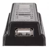 Manhattan USB-A 10 prievadų stalinis šakotuvas, 10x USB-A prievadai, 480 Mbps (USB 2.0), maitinamas per USB arba išorinį maitinimo šaltinį (nepridedamas) didesnei prijungtų įrenginių galiai