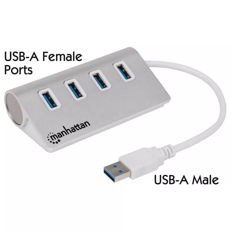 USB šakotuvas Manhattan USB-A 4 prievadų