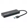 Manhattan USB-A 4 prievadų šakotuvas, 4x USB-A prievadai, 5 Gbps (USB 3.2 Gen1, dar žinomas kaip USB 3.0), maitinamas per USB (nereikia išorinio maitinimo šaltinio), atitinka ST4300PBU3 ir ST4300MINU3B