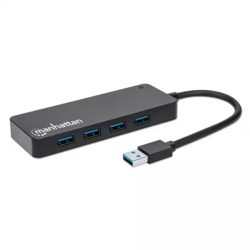 Manhattan USB-A 4 prievadų šakotuvas, 4x USB-A prievadai, 5 Gbps (USB 3.2 Gen1, dar žinomas kaip USB 3.0), maitinamas per USB (nereikia išorinio maitinimo šaltinio), atitinka ST4300PBU3 ir ST4300MINU3B