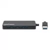 Manhattan USB-A 4 prievadų šakotuvas, 4x USB-A prievadai, 5 Gbps (USB 3.2 Gen1, dar žinomas kaip USB 3.0), maitinamas per USB (nereikia išorinio maitinimo šaltinio), atitinka ST4300PBU3 ir ST4300MINU3B