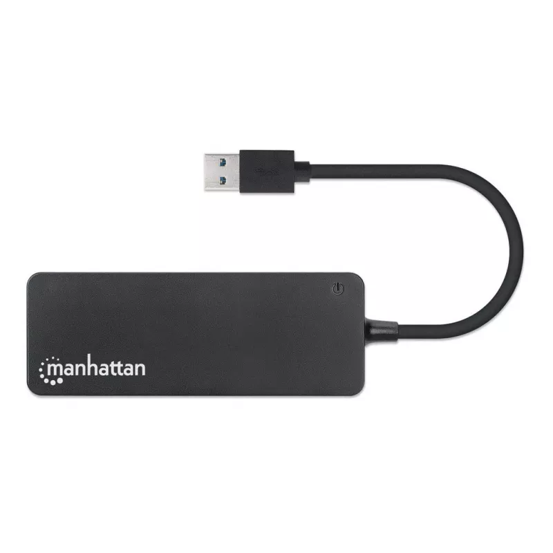 Manhattan USB-A 4 prievadų šakotuvas, 4x USB-A prievadai, 5 Gbps (USB 3.2 Gen1, dar žinomas kaip USB 3.0), maitinamas per USB (nereikia išorinio maitinimo šaltinio), atitinka ST4300PBU3 ir ST4300MINU3B