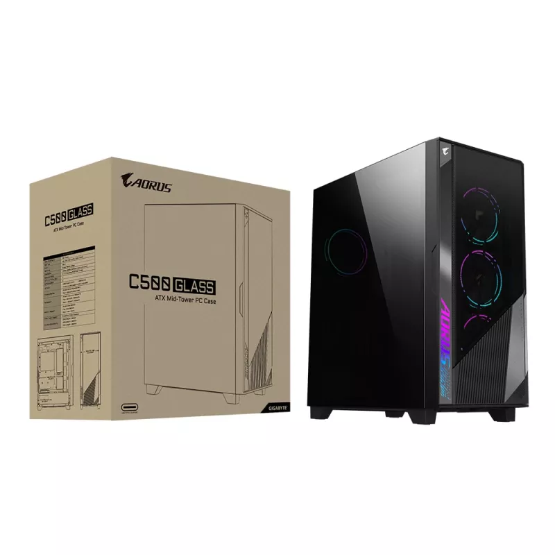 GIGABYTE GB-AC500G ST kompiuterio korpusas Midi Tower juodas