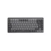 Logitech MX Mechanical Mini minimalistinė belaidė apšviesta klaviatūra – grafito spalvos, lytėjimo tylioji, QWERTY, danų/norvegų/švedų/suomių