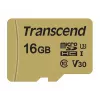 TRANSCEND Micro Sdhc kortelė 500s 16GB Uhs-i U3 Mlc su adapteriu