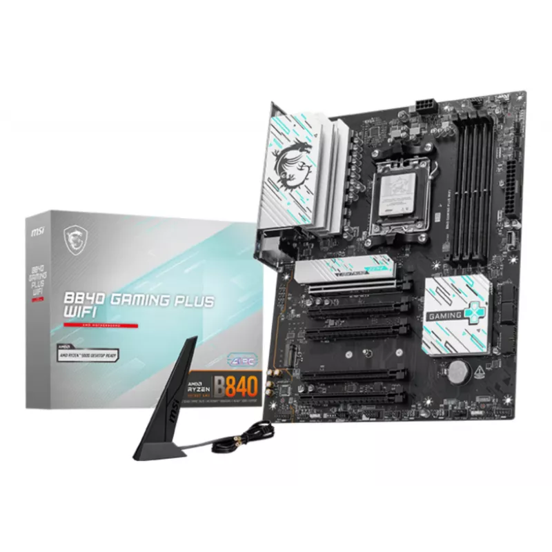 MSI B840 GAMING PLUS WIFI pagrindinė plokštė AMD B840 Socket AM5 ATX