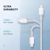 Ugreen 10493 žaibo laidas 1 m Baltas