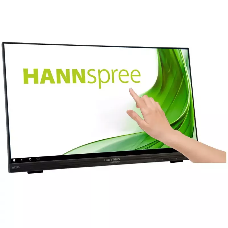 Hannspree HT225HPB kompiuterio monitorius 54,6 cm (21,5 colio) 1920 x 1080 pikselių Full HD LED jutiklinis ekranas stalinis juodas