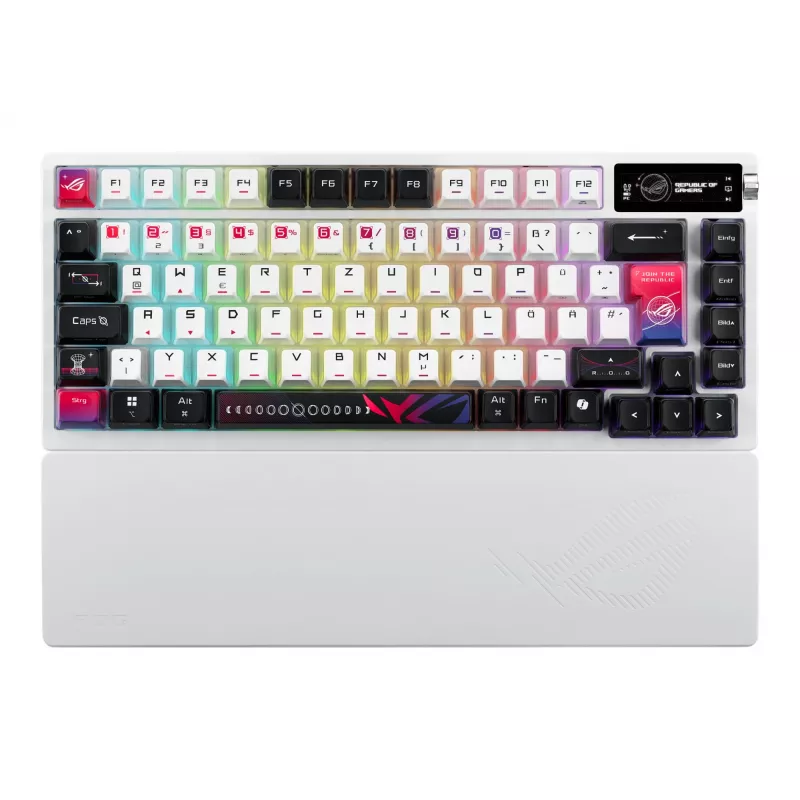 ASUS ROG Azoth X klaviatūra žaidimams USB + RF belaidis + Bluetooth QWERTZ Balta