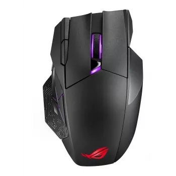 ASUS ROG Spatha X pelė žaidimams, dešinei rankai, RF belaidė + USB Type-C, optinė, 19000 DPI