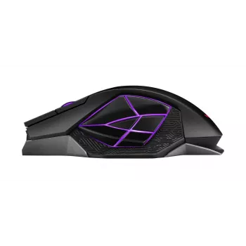 ASUS ROG Spatha X pelė žaidimams, dešinei rankai, RF belaidė + USB Type-C, optinė, 19000 DPI