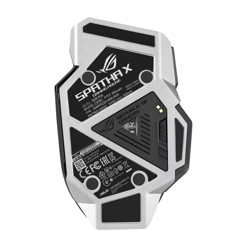 ASUS ROG Spatha X pelė žaidimams, dešinei rankai, RF belaidė + USB Type-C, optinė, 19000 DPI