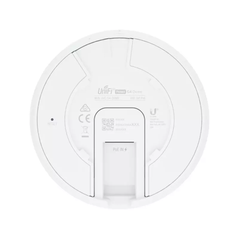 IP stebėjimo kamera UBIQUITI UVC‑G4‑DOME — kupolinė, montuojama prie lubų, laidinė, 5 MP (2688x1512), 86° horizontalus, lauke/patalpose, balta