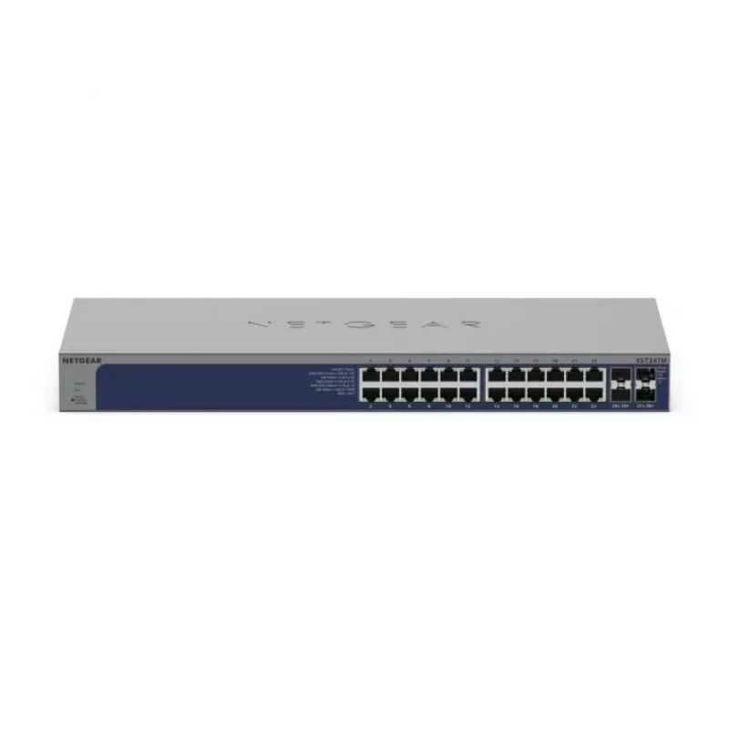NETGEAR XS724TM valdomas L2/L3/L4 pilkas