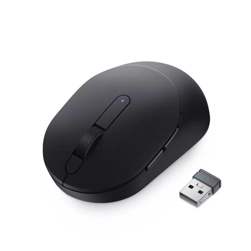 DELL Pro Plus Compact pelė - MS5120W - juoda, abiem rankoms tinkama, optinė, RF belaidė + Bluetooth, 1600 DPI, juoda