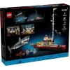 Konstruktorius LEGO Ideas 21350 Jaws rinkinys — 1497 dalys, 3 minifigūrėlės, valtis ir legendinis ryklys, rekomenduojamas amžius 18+