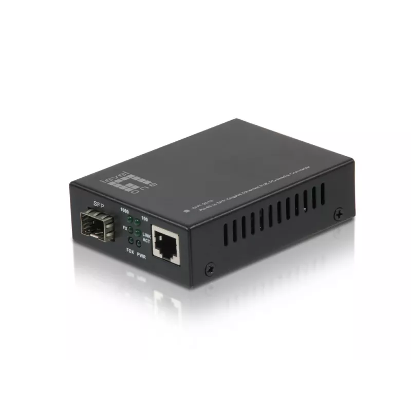 LevelOne RJ45 į SFP Gigabit medijos keitiklis, PoE PD