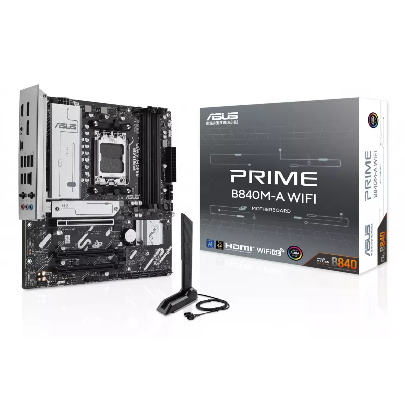 Motininė plokštė ASUS PRIME B840M-A WIFI AMD B840 Socket AM5 micro ATX