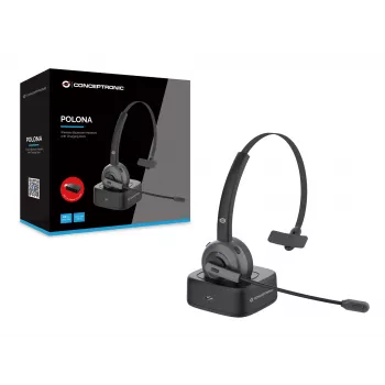 Belaidė Bluetooth ausinė Conceptronic POLONA su įkrovimo stotele