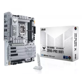 ASUS TUF GAMING Z890-PRO WIFI ATX pagrindinė plokštė su Intel Z890 mikroschemų rinkiniu, LGA1851 lizdu, DDR5 atminties palaikymu ir Wi-Fi 7.