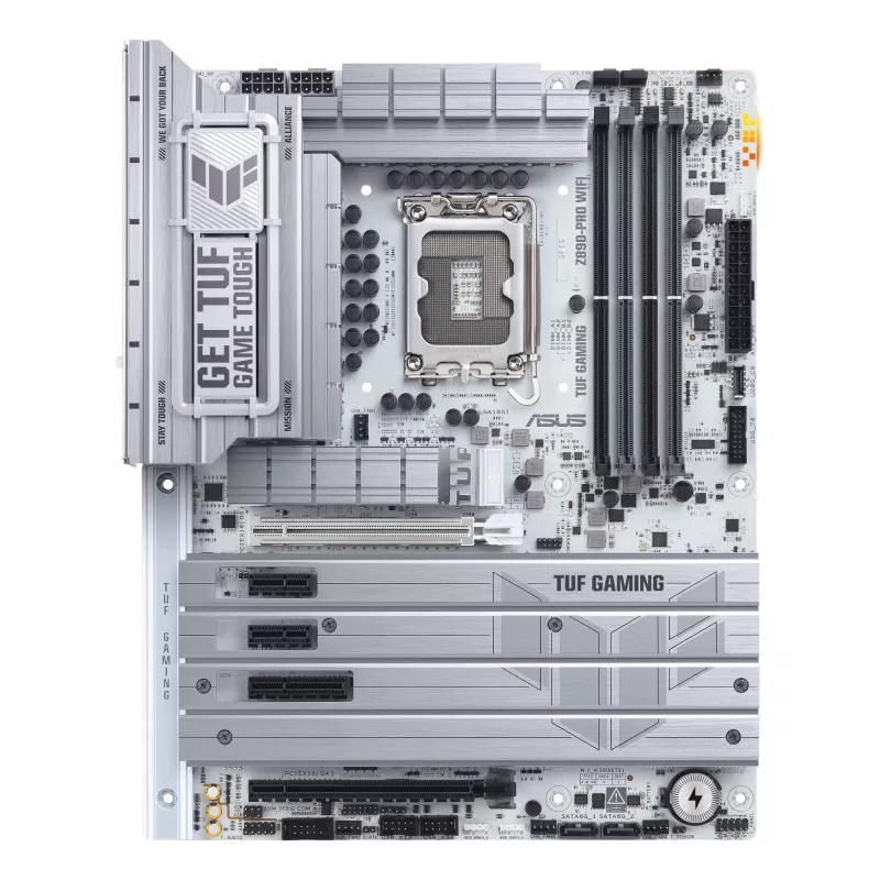 ASUS TUF GAMING Z890-PRO WIFI ATX pagrindinė plokštė su Intel Z890 mikroschemų rinkiniu, LGA1851 lizdu, DDR5 atminties palaikymu ir Wi-Fi 7.