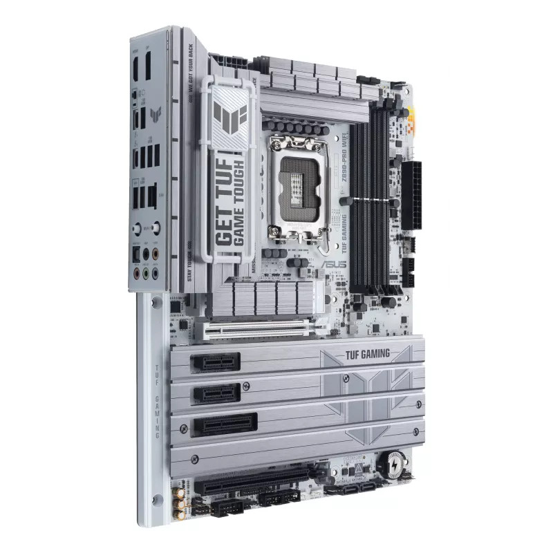 ASUS TUF GAMING Z890-PRO WIFI ATX pagrindinė plokštė su Intel Z890 mikroschemų rinkiniu, LGA1851 lizdu, DDR5 atminties palaikymu ir Wi-Fi 7.
