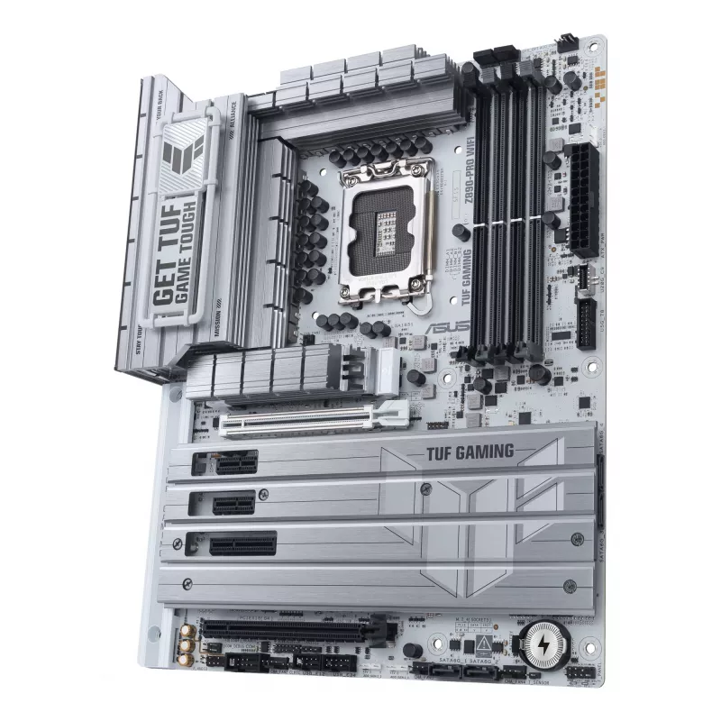 ASUS TUF GAMING Z890-PRO WIFI ATX pagrindinė plokštė su Intel Z890 mikroschemų rinkiniu, LGA1851 lizdu, DDR5 atminties palaikymu ir Wi-Fi 7.