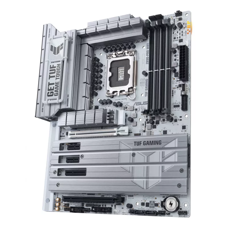ASUS TUF GAMING Z890-PRO WIFI ATX pagrindinė plokštė su Intel Z890 mikroschemų rinkiniu, LGA1851 lizdu, DDR5 atminties palaikymu ir Wi-Fi 7.