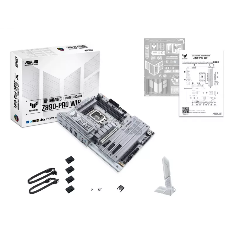 ASUS TUF GAMING Z890-PRO WIFI ATX pagrindinė plokštė su Intel Z890 mikroschemų rinkiniu, LGA1851 lizdu, DDR5 atminties palaikymu ir Wi-Fi 7.