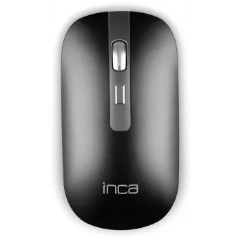 INCA Wireless pelė Iwm-531ra - Bluetooth & Rf Wireless 2.4GHz - 1600dpi - juoda/sidabrinė