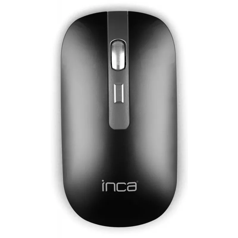 INCA Wireless pelė Iwm-531ra - Bluetooth & Rf Wireless 2.4GHz - 1600dpi - juoda/sidabrinė