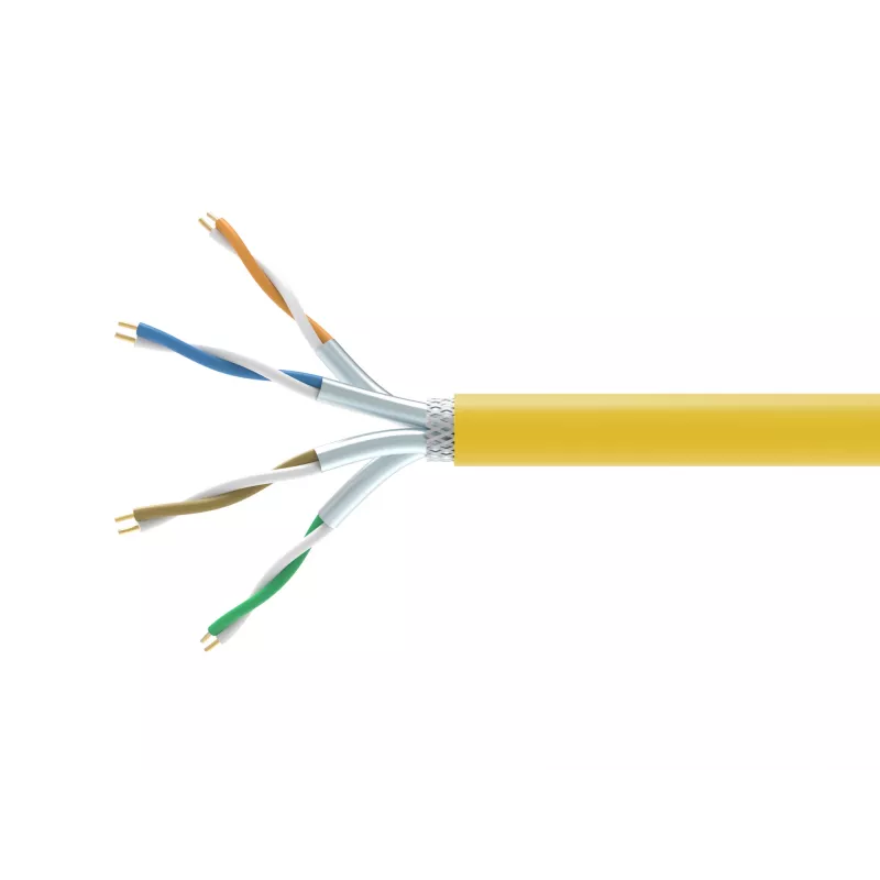 Tinklo kabelis EQUIP 404563 Cat7a S/FTP (S-STP) 1000 m, geltonas, 10GBase-T
