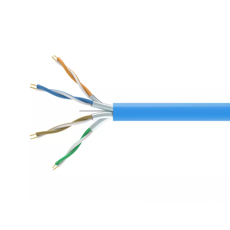 Tinklo kabelis EQUIP 404544 — Cat6a U/FTP (STP), 305 m, mėlynas