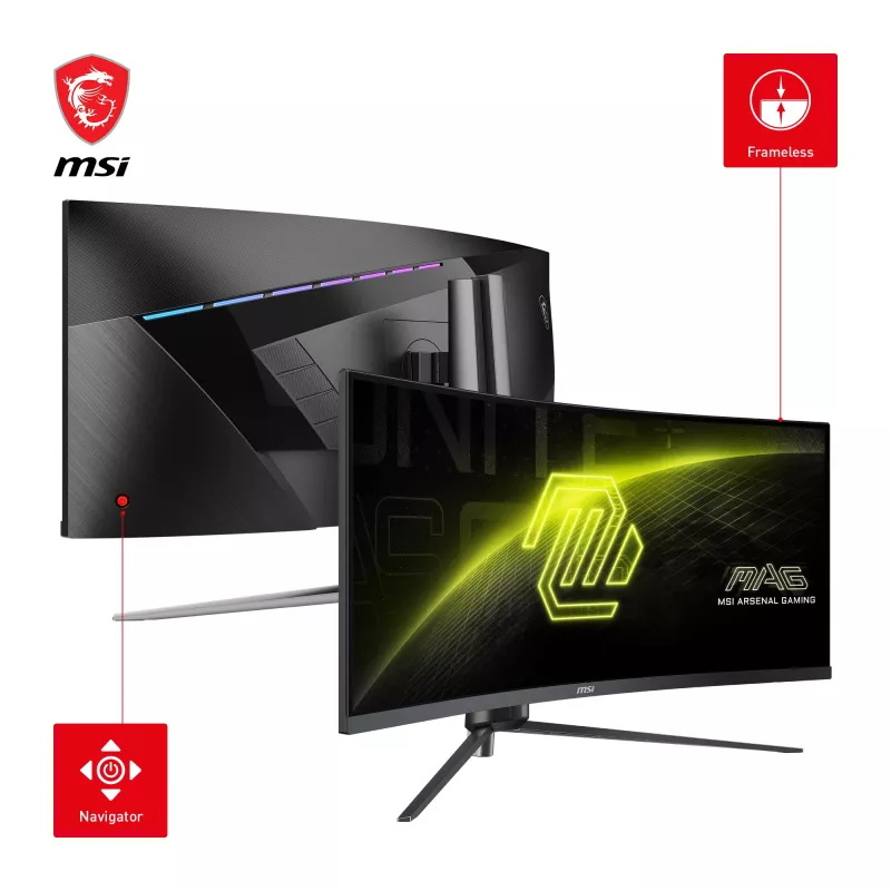 MSI MAG 345CQRDE kompiuterio monitorius 86,4 cm (34 col.) 3440 x 1440 pikselių „UltraWide Dual Quad HD“ juodos spalvos